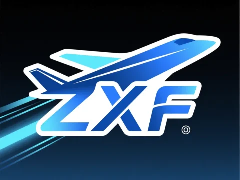 Futuristic ZXf Aircraft Logo Design