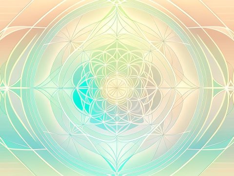 Gentle Pastel Sacred Geometry Pattern