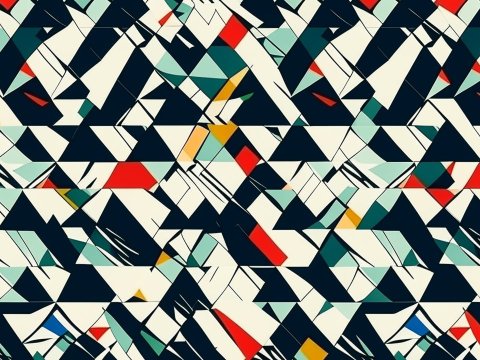 Geometric Abstract Pattern with Bold Colors