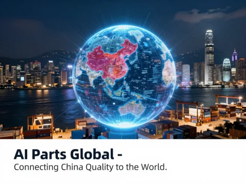 Global Digital Connection Highlighting China in Nighttime Cityscape