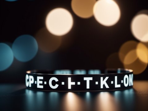 Glowing LED Bracelet with Abstract Letters