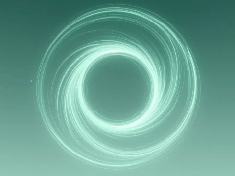 Glowing Teal Energy Spiral on Gradient Background