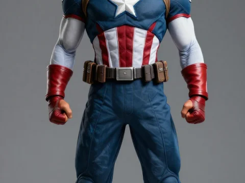 Goku Wearing Captain America Costume