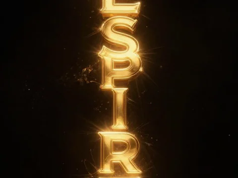 Golden Despierto Text with Radiant Glow