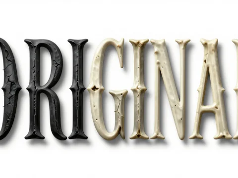 Gothic Bone Text Spelling ORIGINAL