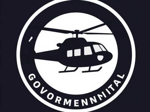 Governmental Helicopter Logo Vector