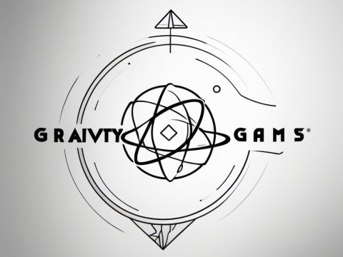 Gravity Gams Logo with Atomic Orbit Design