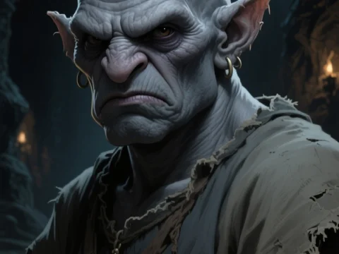 Grim Duergar Portrait in the Underdark