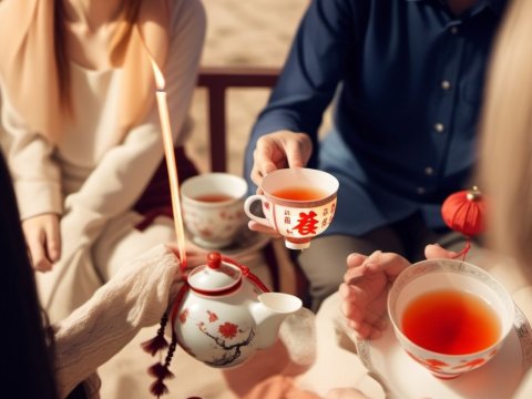 Group Enjoying Traditional Tea Ceremony