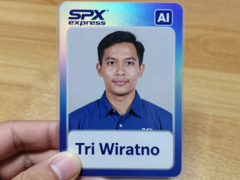 Hand Holding SPX Express AI ID Card