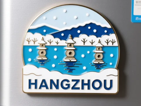 Hangzhou Winter Scene Refrigerator Magnet