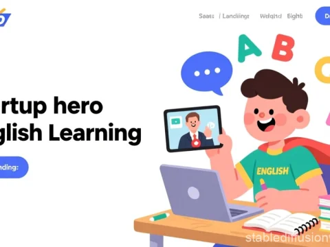 Happy Student Learning English Online with Startup Hero