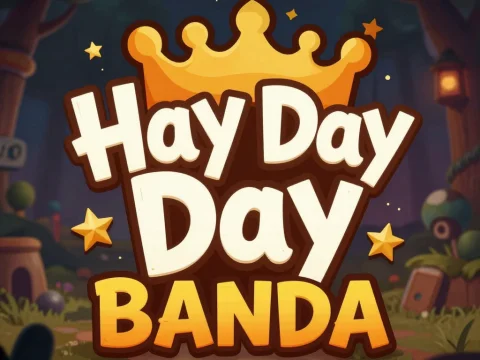 Hay Day Banda Logo with Crown and Stars