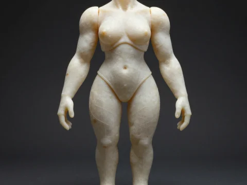 Headless Hermaphrodite Marble Sculpture Model