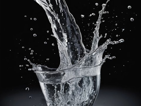 High-Speed Capture of Water Splashing into Glass