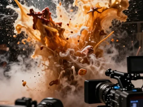 High-Speed Food Explosion Captured on Camera