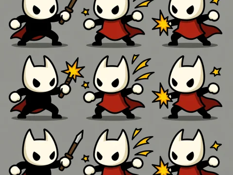 Hollow Knight Style Attack Sprite Sheet