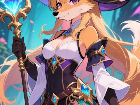 Hyena Sorceress in Enchanted Forest