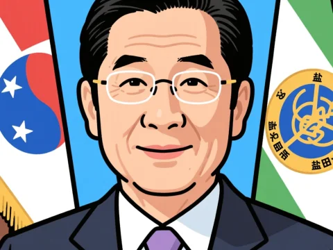 Illustrated Portrait of Governor Shioda of Kagoshima