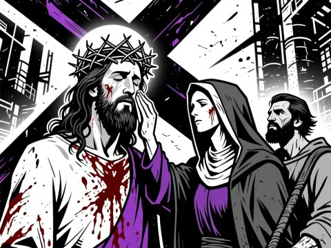 Industrial Punk Crucifixion Scene