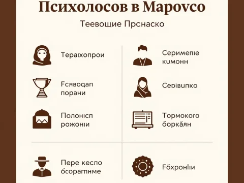 Infographic on Psychologists in Morocco with Icons