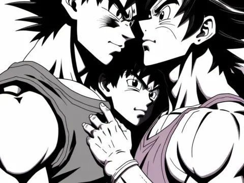 Intense Standoff Between Three Anime Warriors