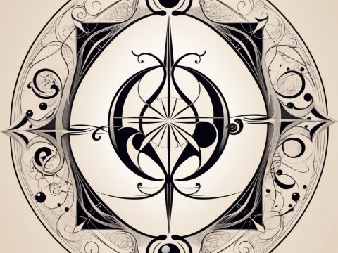 Intricate Black and White Mandala with Abstract Symmetry