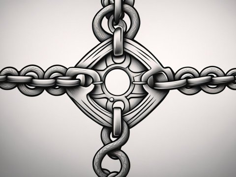 Intricate Chain Link Tattoo Design