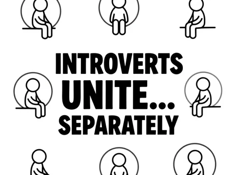 Introverts Unite Separately Minimalist Design