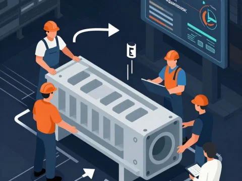 Isometric Team Assembly Workflow in Industrial Setting
