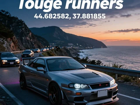 JDM Touge Runners Meet at Sunset Coastal Road