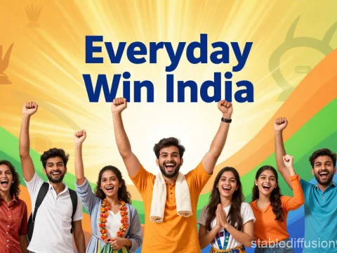 Joyful Group Celebrating Everyday Wins in India