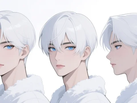 Korean Male Idol Turnaround in Anime Style