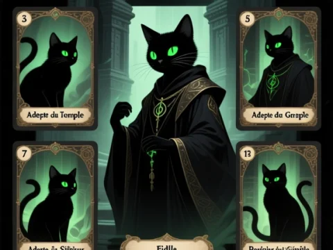 La Secte du Cat - Dark Fantasy Cat Cult Cards