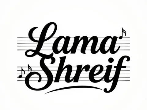 Lama Shreif Elegant Musical Logo Design