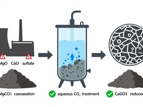 Lignite Fly Ash Treatment Process Illustration