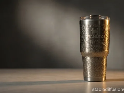 Luxury Engraved Stanley Tumbler in Soft Light