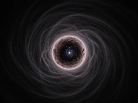 Magnetar Surrounded by Cosmic Energy Swirls