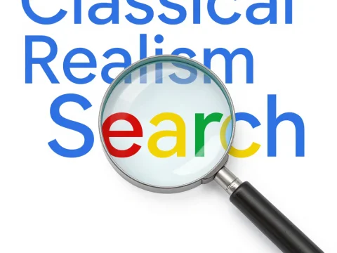 Magnifying Glass Highlighting Colorful Search Text
