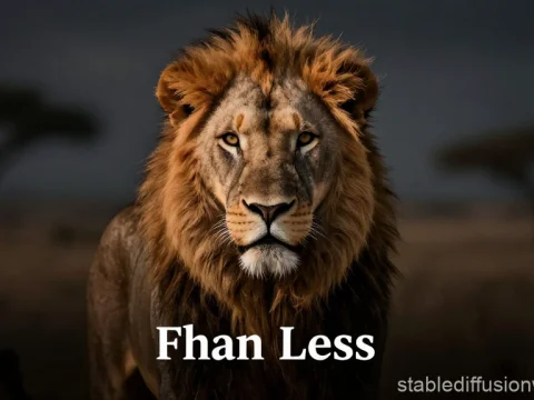 Majestic Lion Portrait in Natural Habitat