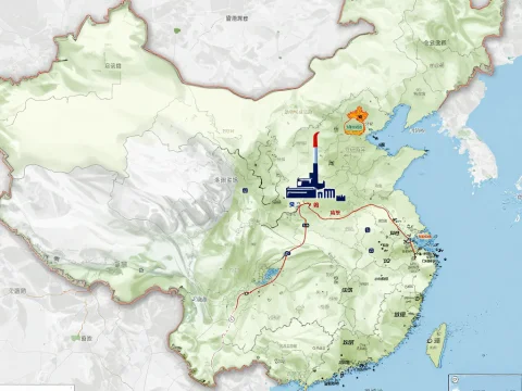 Map Highlighting Waste Burning Plant Near County