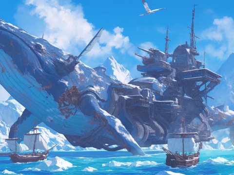 Massive Fortress Whale in Arctic Waters