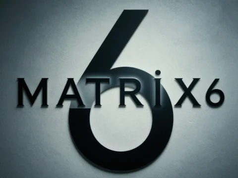 Matrix 6 Logo Design with Bold Number and Text
