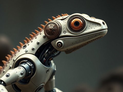Mechanical Lizard Robot with Intricate Details
