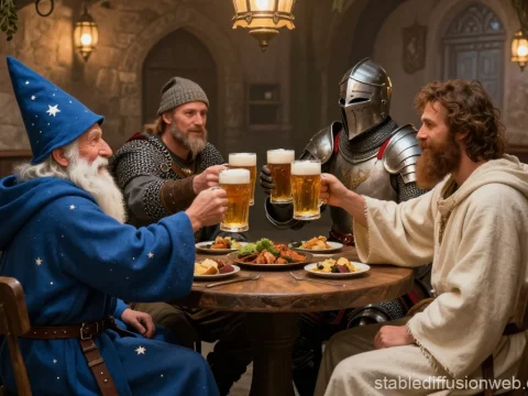 Medieval Fantasy Tavern Gathering Toast