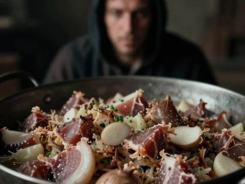 Medieval Style Soup with Lard and Onions