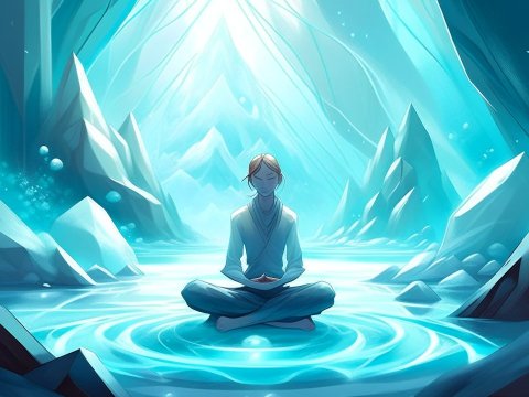 Meditation in a Mystical Ice Cave