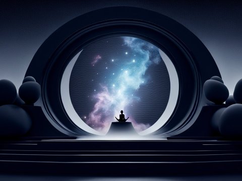 Meditation Podium with Cosmic View