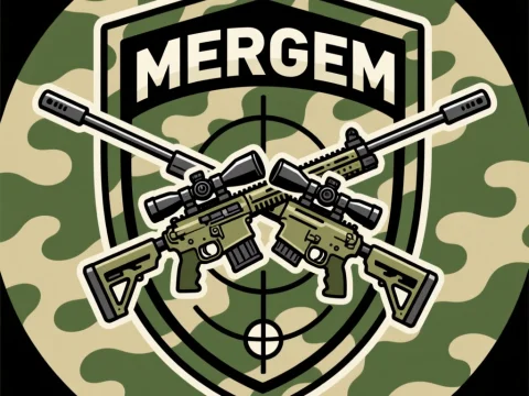 Mergem Sniper Team Military Logo
