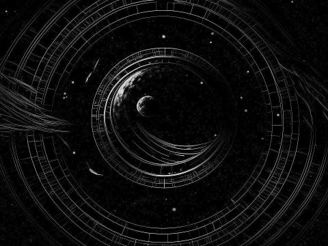 Mesmerizing Dark Themed Cosmic Spiral